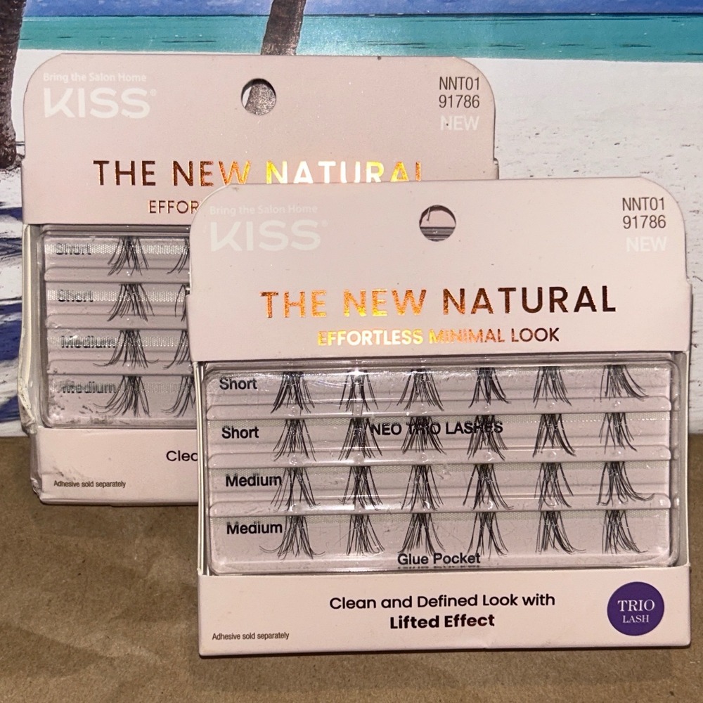 KISS The New‎ Natural Neo Trio Lashes NNT01 91786 Short Medium 2 Packs New